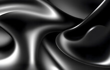 A Black And White Abstract Background With Smooth Lines