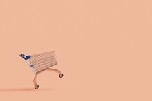 Shopping Cart 3d Illustration.