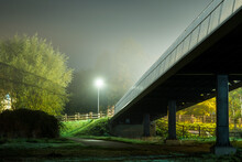 Under A Footbridge At Night
