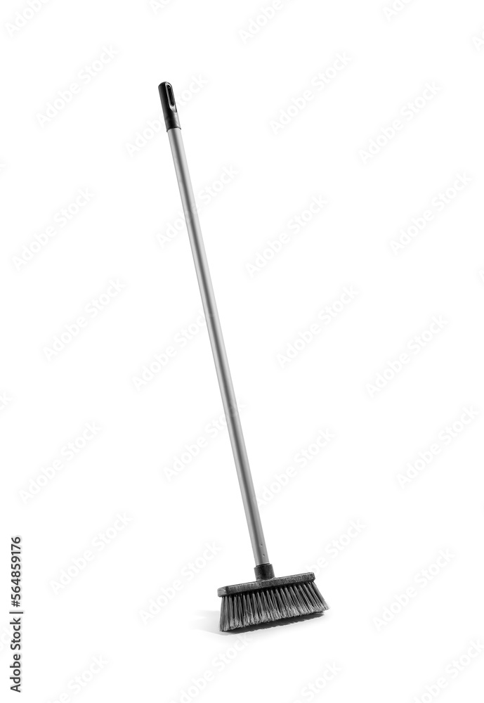 Broom for cleaning isolated on white background