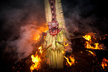 Theyyam Ritual Performed In The Area Of Kannur, Kerala, India.
