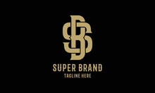 Logo Initials SB Luxury Gold Design