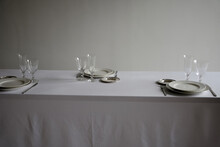 White Table Setting