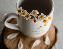 Cup Of Tea With Flowers