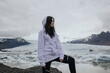 © Anastasia Mihaylova (Shpara)/Stocksy - Female traveler Hiking Around Glacier Lagoon In Iceland