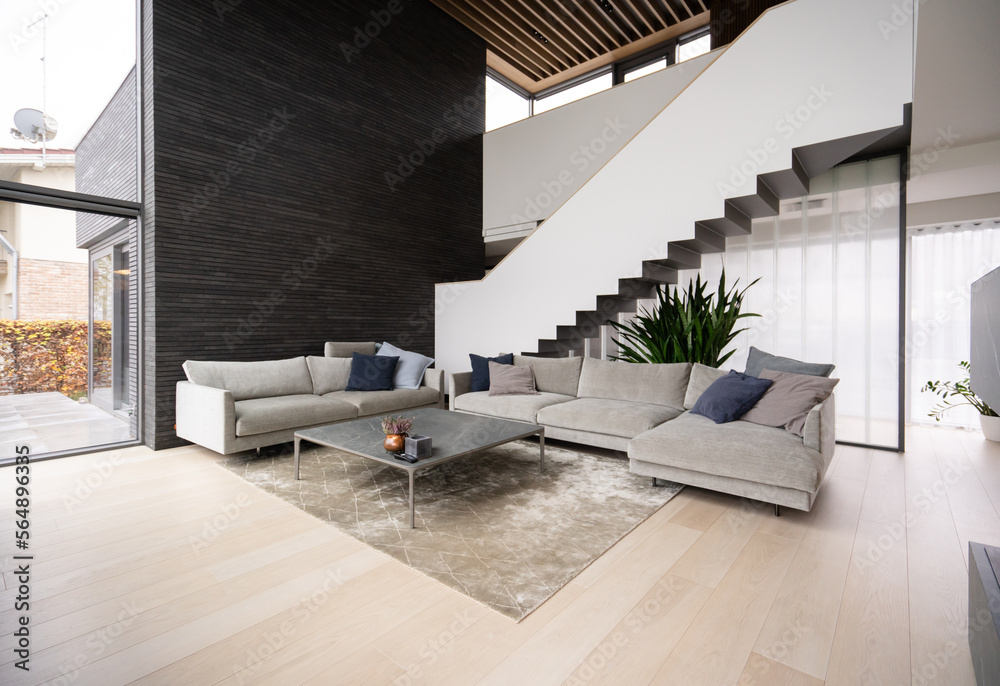 Modern Interior Design Of Living Room Stock Photo | Adobe Stock