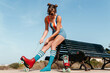 © Lucas Ottone/Stocksy - Roller skater woman