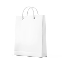 Aufkleber - White Paper Shopping Bag Mockup with Free Space for Your Design. 3d Rendering