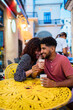 © Daniel Gonzalez/Stocksy - Cuban couple embracing during date