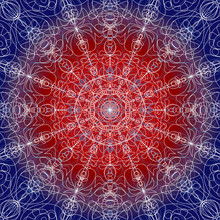 Red And Blue Mandala Pattern