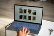 © Alba Vitta/Stocksy - Second hand online purchase app on laptop