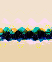 Sound Wave Music Poster Background With Copy Space