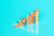 © Pixel Stories/Stocksy - 3D financial performance bar chart results