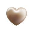 brown heart png 3d used for illustration valentine special days