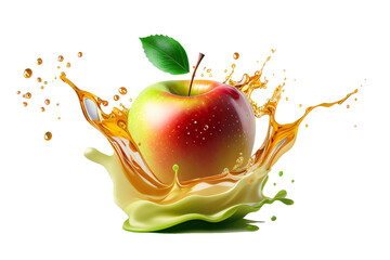 Wall Mural - apple and splash