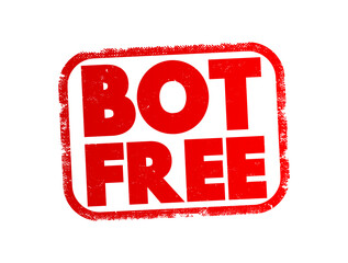 Poster - Bot Free text stamp, concept background