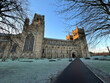 Cathedral of Durham (UK) in the morning light in winter