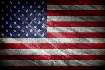 Wall Mural - Grunge USA Flag background texture