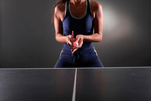 Lady Playing Ping Pong