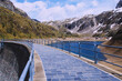 Hydroelectric dam next Colombo Lake. Bergamasque Alps, Lombardy, Italy