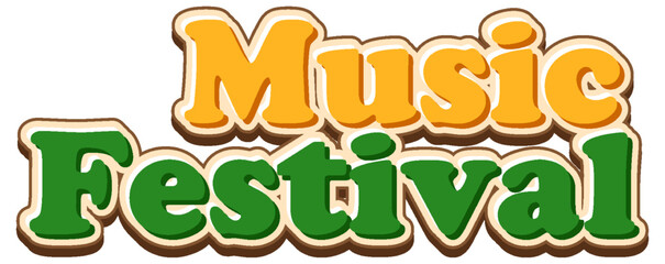 Wall Mural - music festival text for banner or poster design