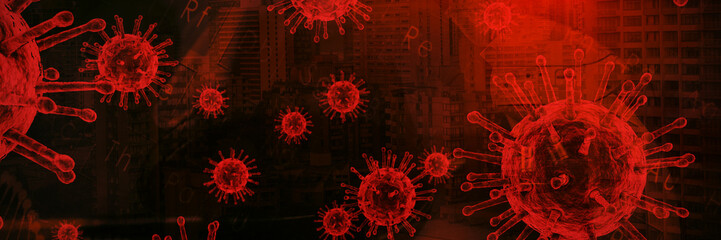 Poster - Composite image of coronavirus on white background. Testing for Coronavirus pandemic
