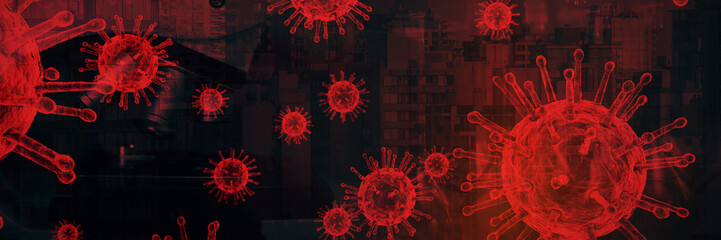 Poster - Composite image of coronavirus on white background. Testing for Coronavirus pandemic
