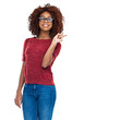 © peopleimages.com - Portrait of an attractive young african woman showing the peace sign with her left hand isolated on a PNG background.