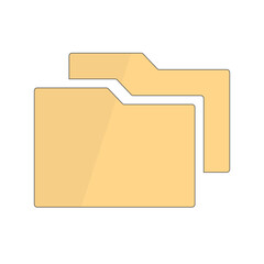 Aufkleber - Folder icon. Directory icon. Computer folder. Vector.