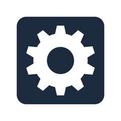 Poster - Gear button icon. Setting button. Vector.