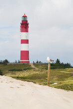 Lighthouse In The Dune Landscape Of Amrum