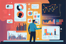 Analyst Working On Business Analytics Dashboard