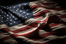 American Flag Waving In The Wind, Generative Ai