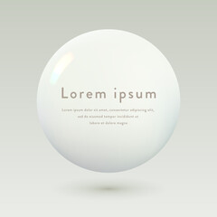 White round badge