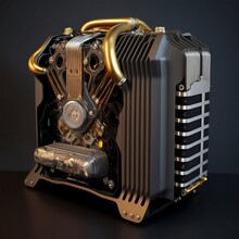 Desktop Computer Case V8 Engine-inspired Cool.