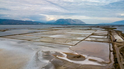 A landscape visual of Messolonghi Lagoon, Greece