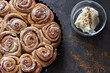 © Nadine - cinnamon rolls against a dark Background