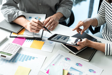 Aufkleber - Business team colleagues consultation and discussion marketing p