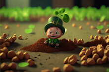 Cute 3D St. Patrick's Day Leprechaun