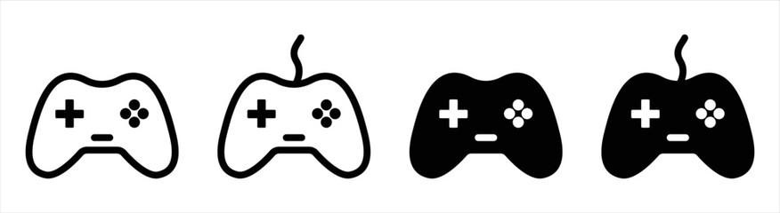 Fototapete - joystick icon set. video game controller icon. game console icon flat collections symbol sign, vector illustration