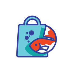 Canvas Print - Icon Shop Fish Logo