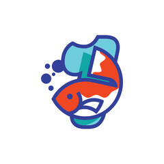 Sticker - Numeric 1 Fish Logo