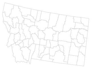  Highly Detailed Montana Blind Map.