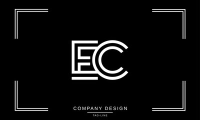 EC, CE Abstract Letters Logo Monogram