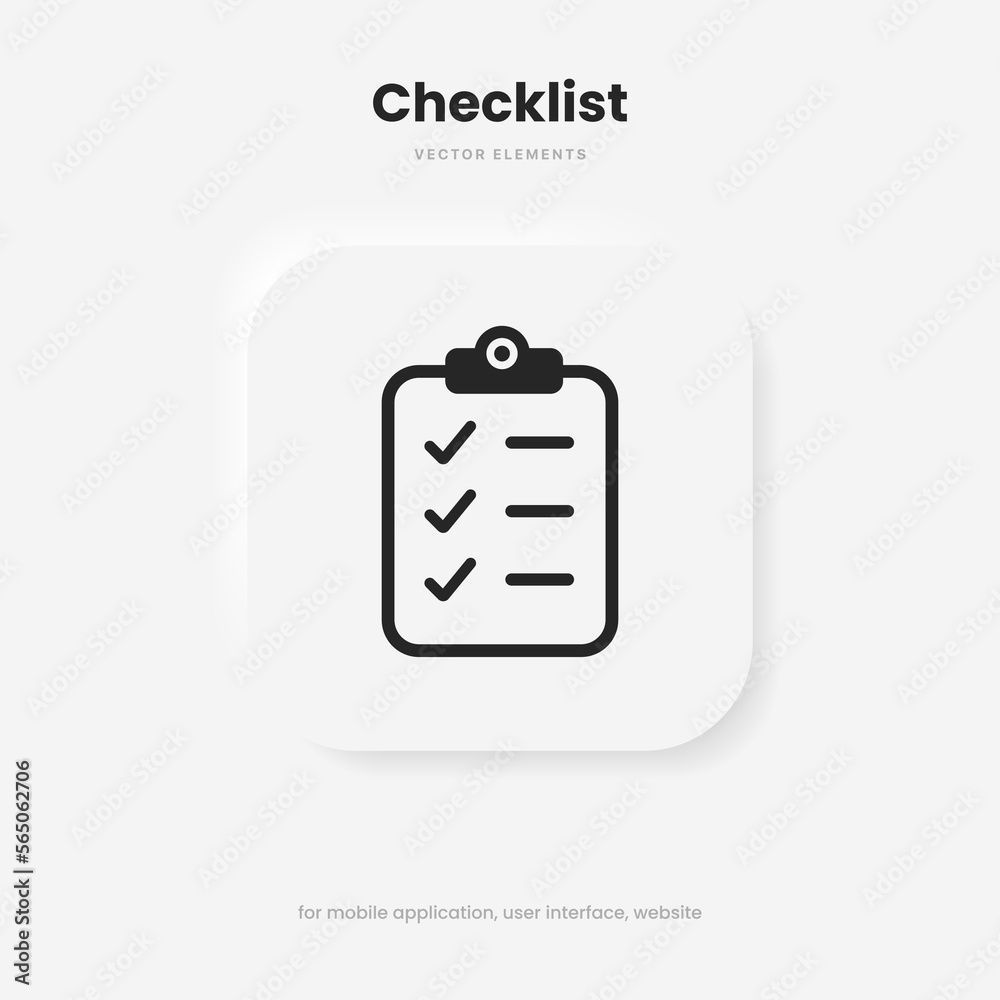 Task Checked Visual Icon Tasks clipboard icon. Task done sign. Approved document icon. Project ...