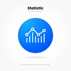 Poster - Statistic icon. 3d financial analysis stats icon. Growing graph. Business chart symbol. Growths chart collection. Progress bar. Bar diagram. Growth success arrow icon. Progress symbol. Chart increase.