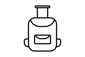 Wall Mural - Luggage icon illustration. icon related to tourism, travel. Line icon style. Simple vector design editable