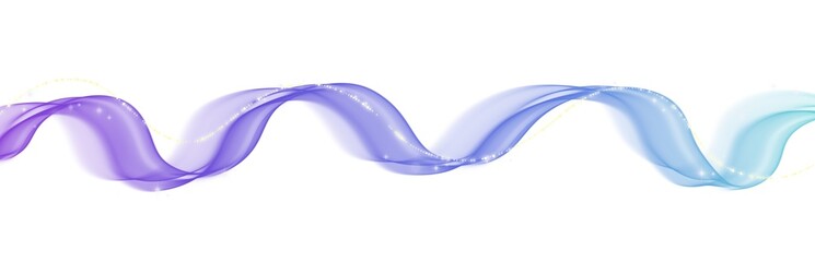Wall Mural - Magic wave lines flowing smooth curve purple blue