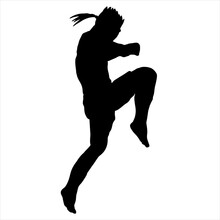 Muayhtai Silhouette Logo Illustration