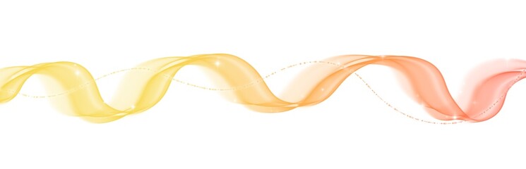 Wall Mural - Magic wave lines flowing smooth curves yellow orange red